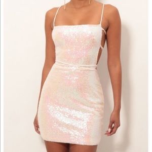 sequin hoco dress!